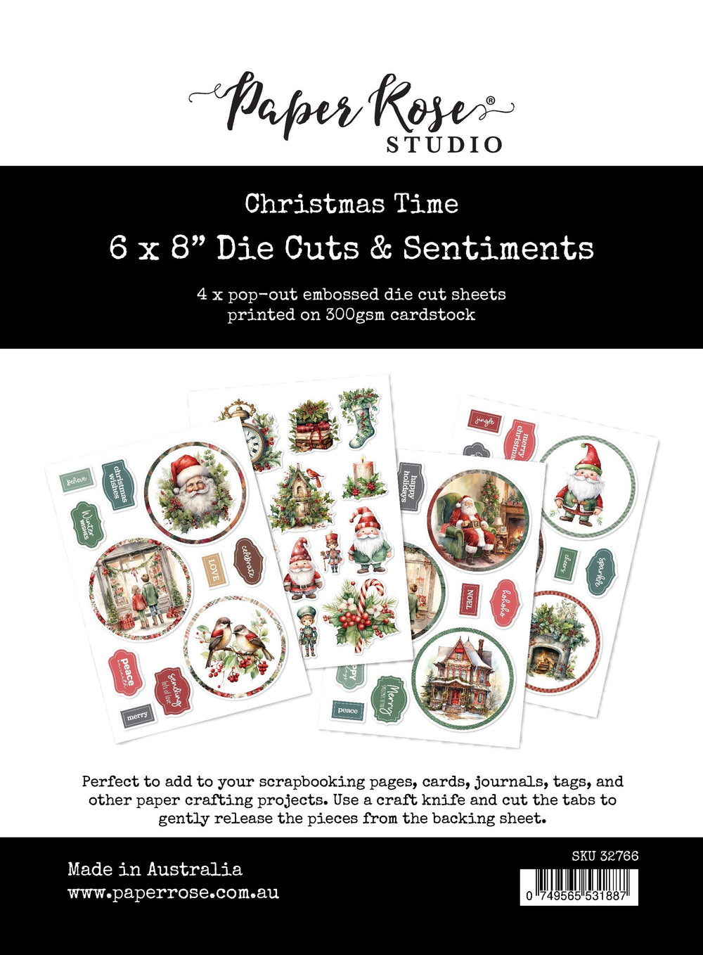 Christmas TIme 6x8" Die Cuts & Sentiments 32766 — Ecstasy Crafts