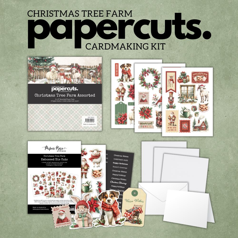 Kit de carterie Papercuts La ferme aux sapins de Noël 35439