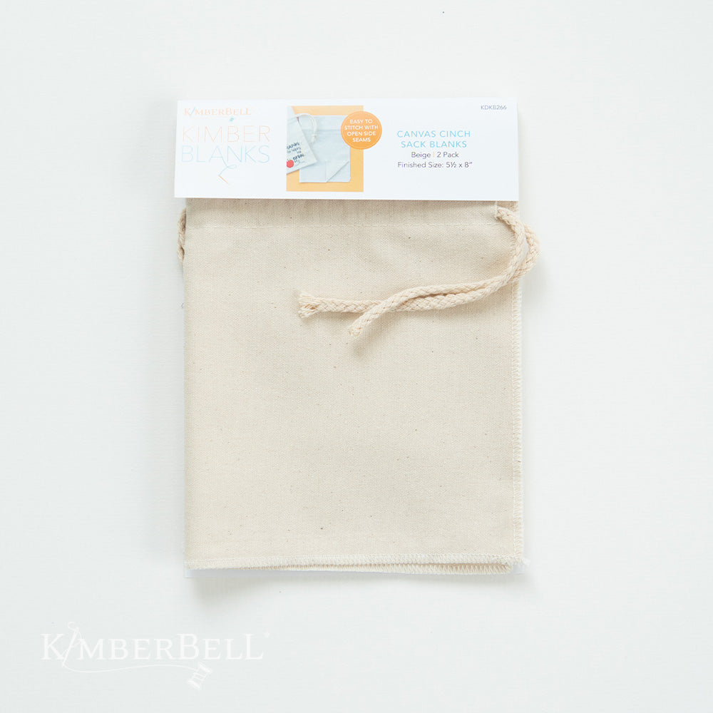 Kimberbell Canvas Cinch Sack Blank, Pack of 2, Beige — Cottage Quilting Ltd.