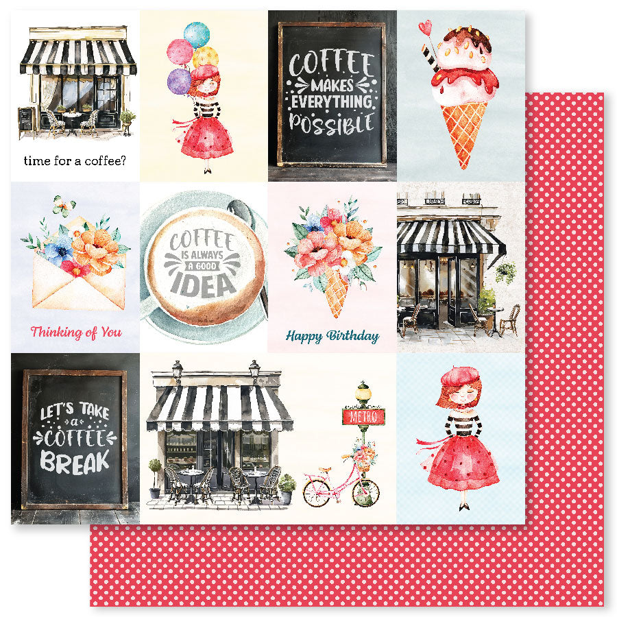 Coffee In Paris A 12x12 Paper (12pc Bulk Pack) 32307 — Ecstasy Crafts