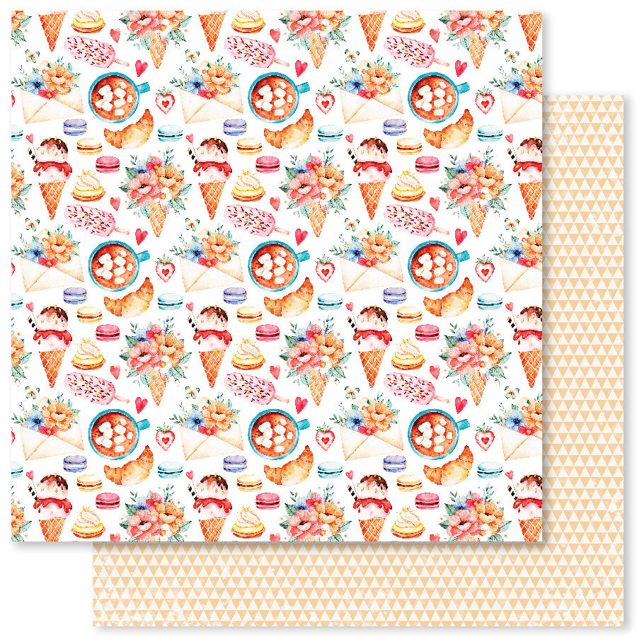 Coffee In Paris B 12x12 Paper (12pc Bulk Pack) 32310 — Ecstasy Crafts
