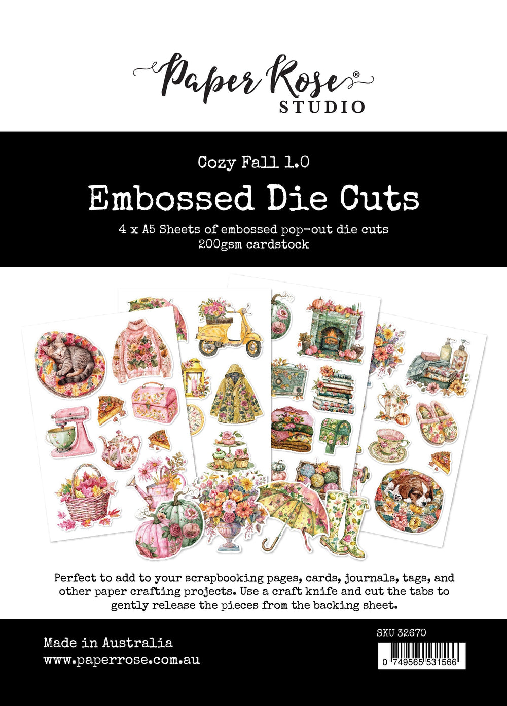 Cozy Fall 1.0 Embossed Die Cuts 32670 — Ecstasy Crafts