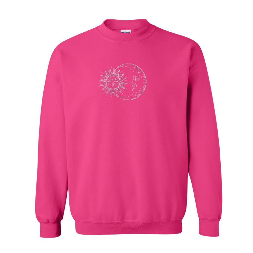 Embroidered Sun and Moon Crewneck