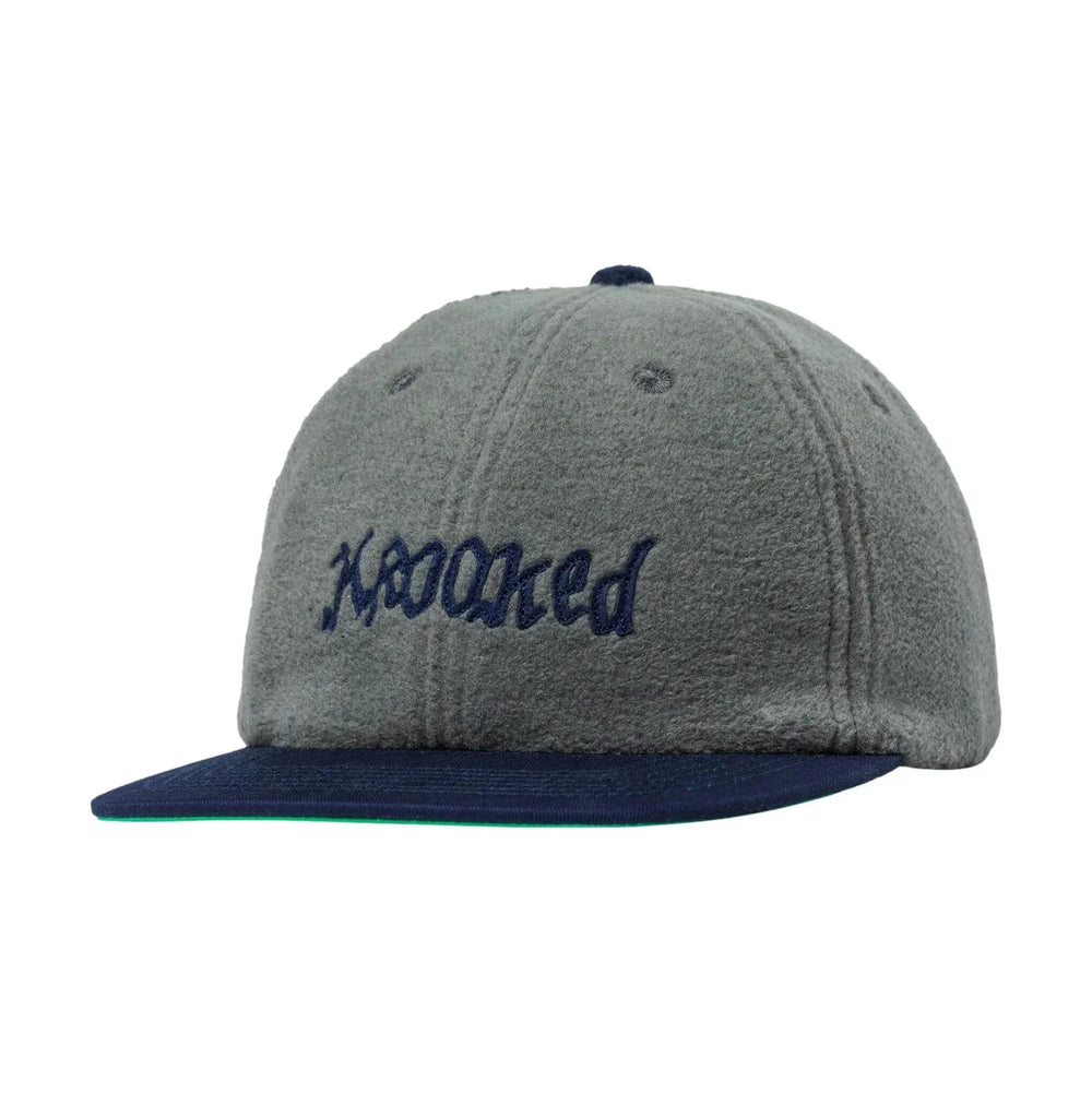 Krooked 'Double OK Script' Snapback Cap - Grey/Navy