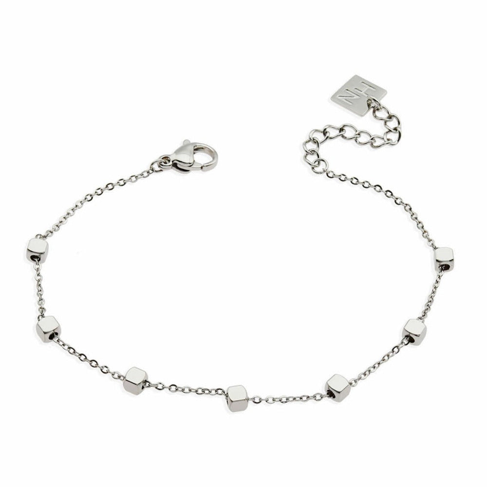 DARBY : Bracelet en argent à perles carrées