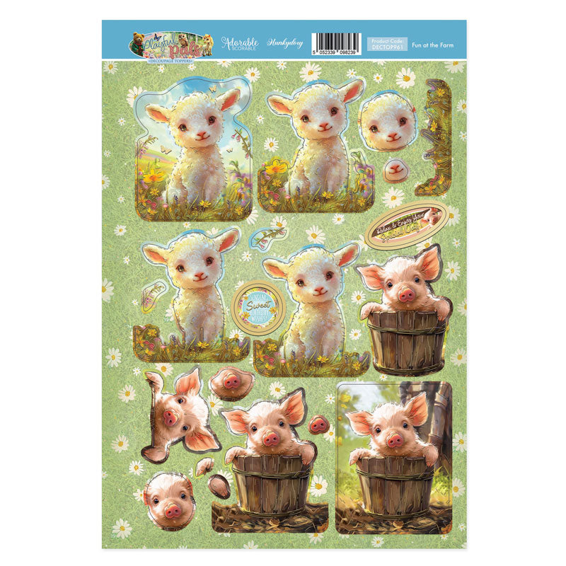 Fun at the Farm Decoupage Topper Sheet — Ecstasy Crafts
