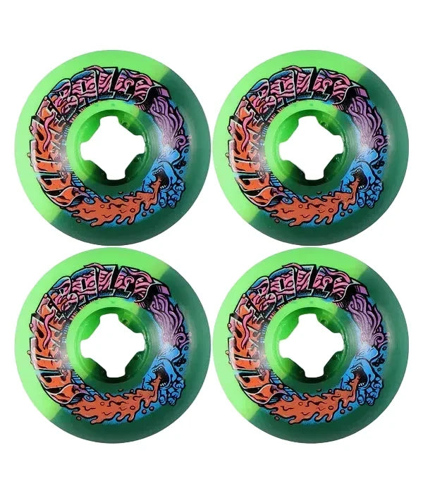 Roues Slime Balls 'Speed Balls Greetings' 99A 56mm - Vert/Noir