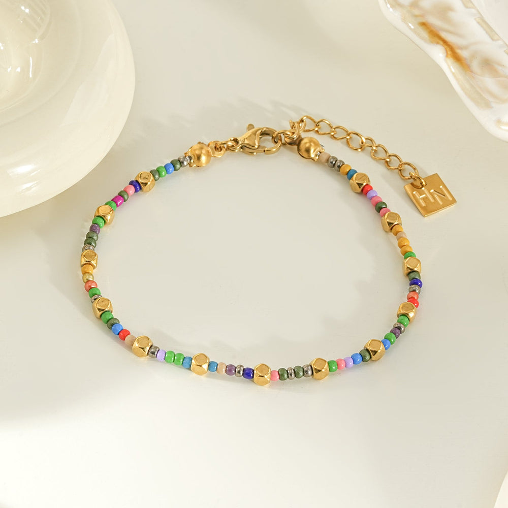 AYDA Or : Bracelet à Perles Confetti Luxe