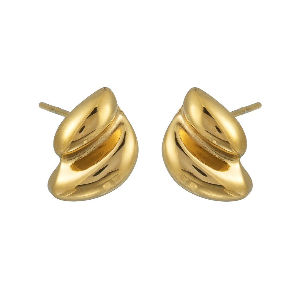 AISLA Or : Boucles d'oreilles contemporaines abstraites