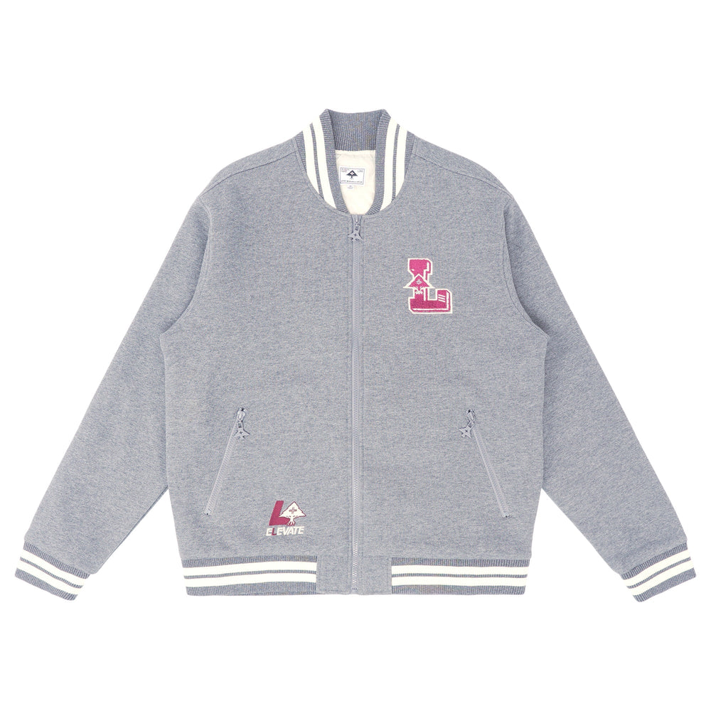 LRG Varsity Fleece Bomber - Athletic Heather Grey