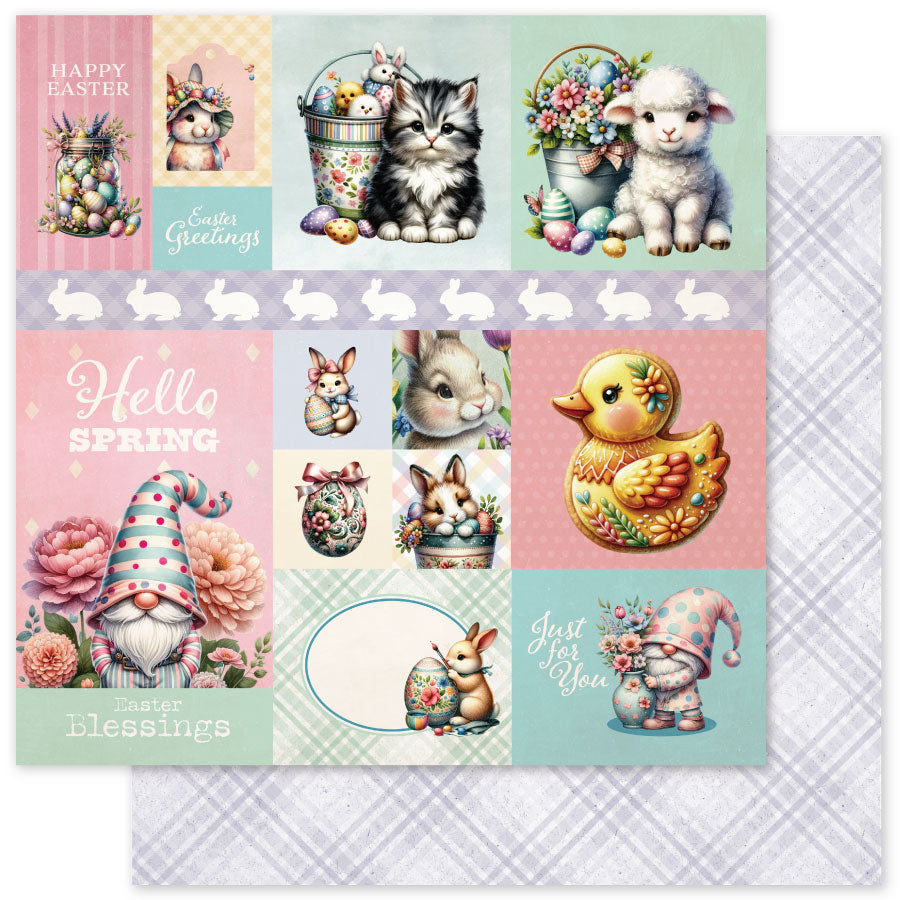 Easter Time Basics A 12 x 12 Paper (12 pc Bulk Pack) 34092 — Ecstasy Crafts