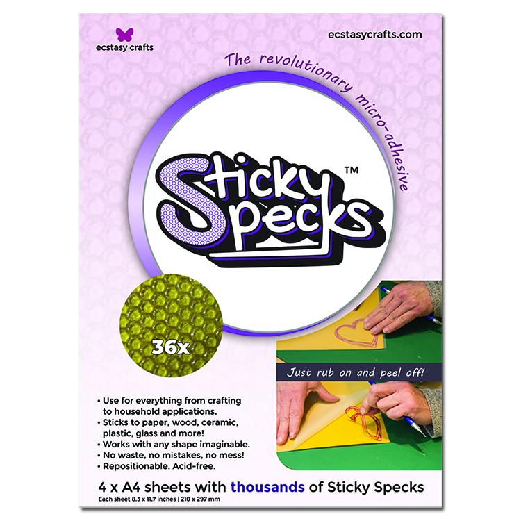 Ecstasy Crafts Sticky Specks Micro Adhésif 4 Feuilles A4