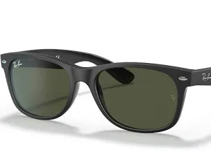 Lunettes de soleil Ray-Ban 'New Wayfarer' - Noir caoutchouc / Vert G-15 (ORB2132)