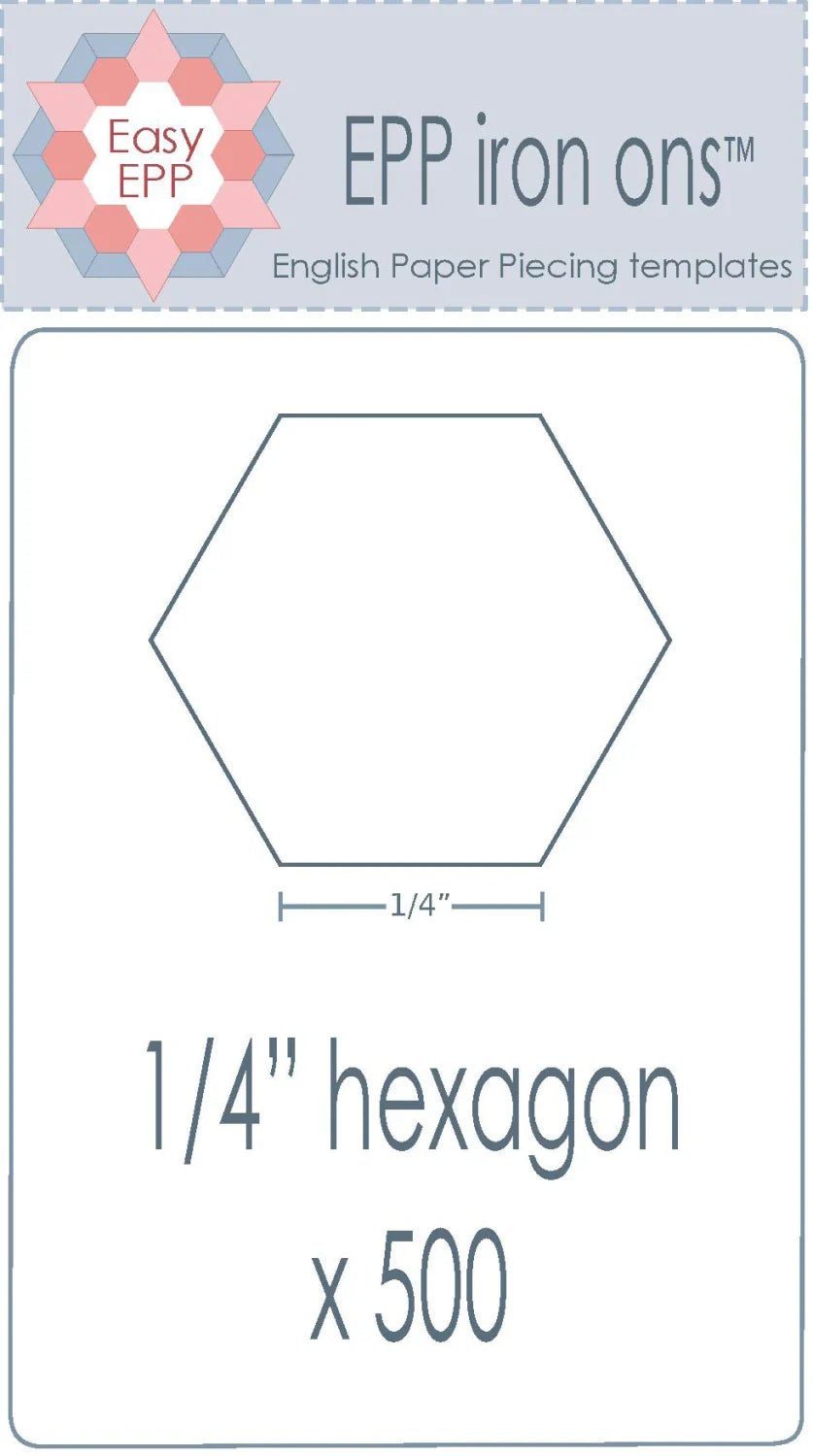 1/4" Hexie x 500 Pack - Iron On - Dissolvable — Cottage Quilting Ltd.