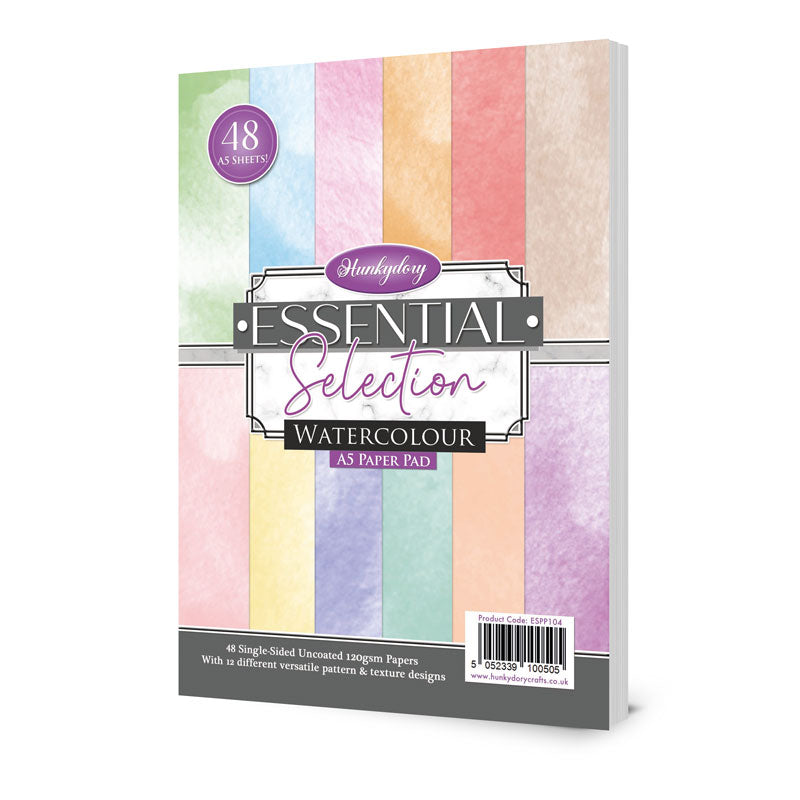 Bloc de papier Hunkydory Essential Selection - Aquarelle
