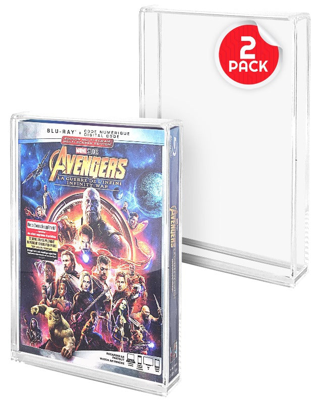 EVORETRO Acrylic Video Game Box Protector for Sony PS3 PS4, Blu-Ray, XBOX1 - Pack of 2