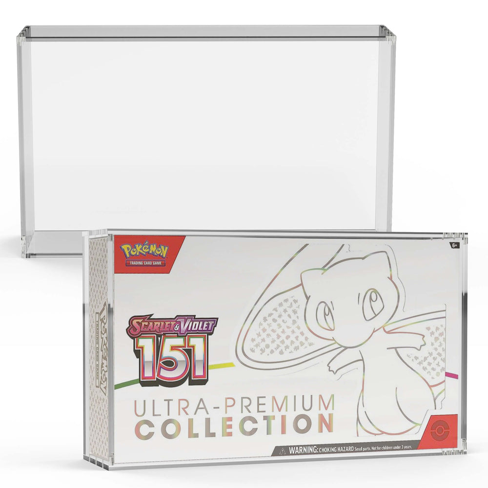 Présentoir en acrylique EVORETRO pour la boîte de collection ultra-premium Pokémon 151 Écarlate Méga Dracaufeu EX et Violet
