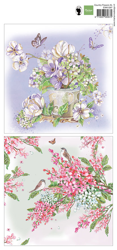 Marianne Design XL Feuille de découpe - Fleurs champêtres