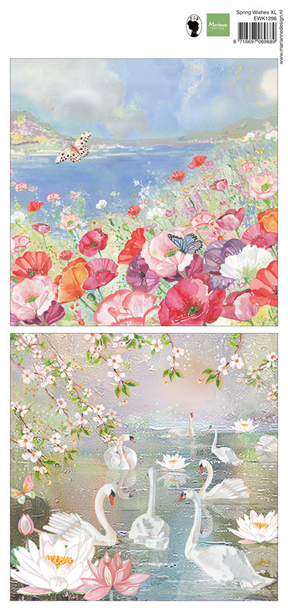 Marianne Design XL Feuille de Découpe - Vœux de Printemps