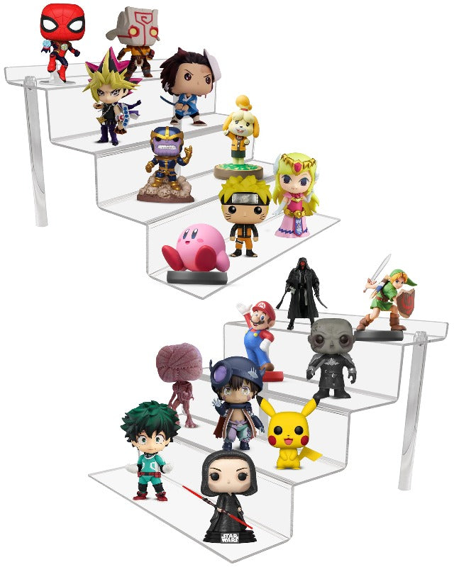 EVORETRO 4-Step Acrylic Display Stand for Action Figures | Riser RS6 Inch (Pack of 2)