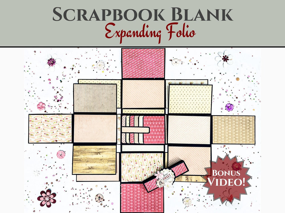 CrafTreat Scrapbook Blank Precut Album Base - Expanding Folio - White