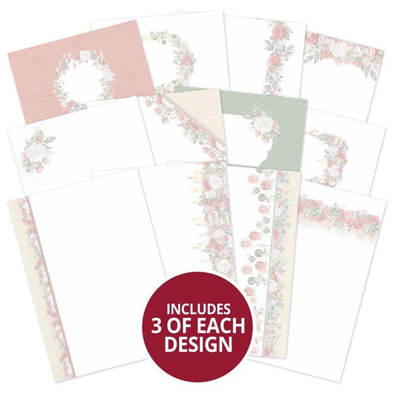 Forever Florals - Festive Rose Luxury Card Inserts — Ecstasy Crafts