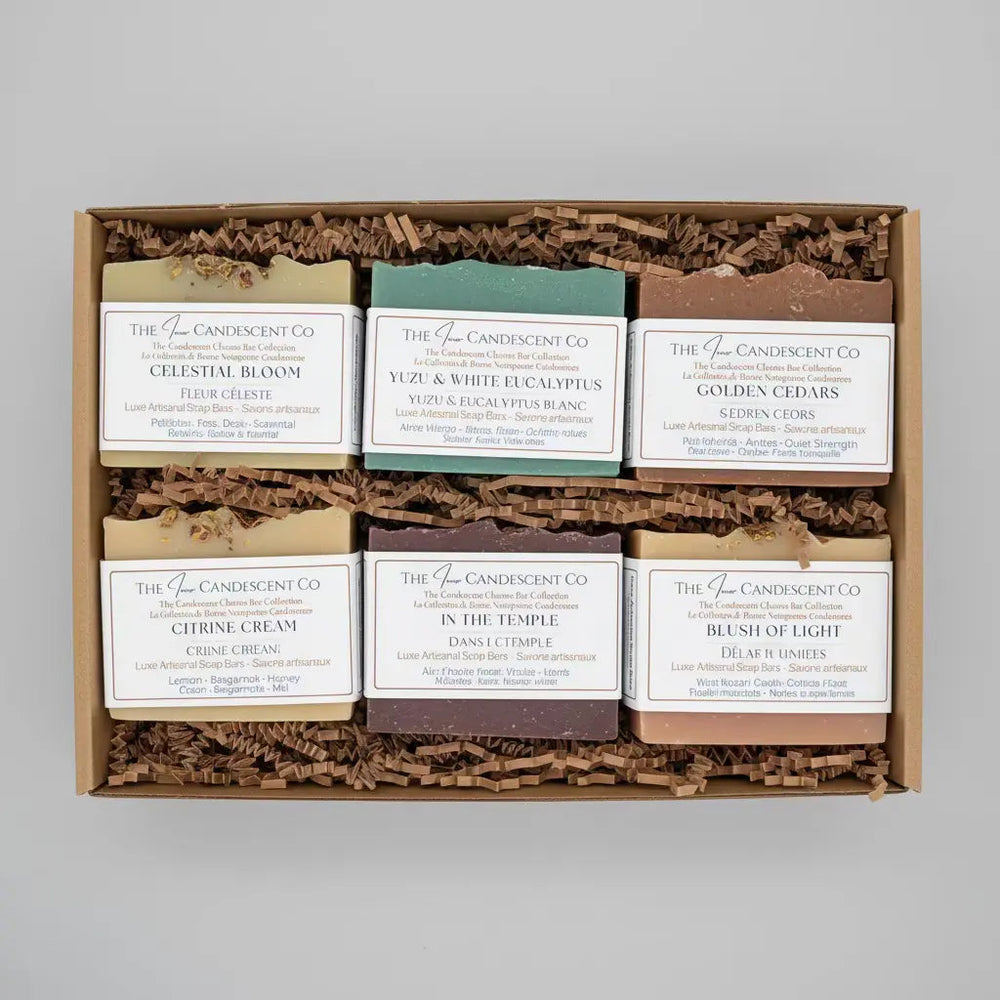 La Collection Candescent Cleanse Bar — Savons Artisanaux de Luxe — Ensemble Parfums Signature