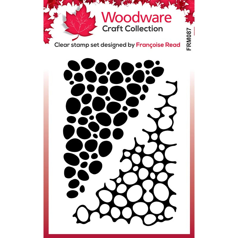 Lot de tampons transparents Woodware Monster Skin 7,6 x 10,2 cm