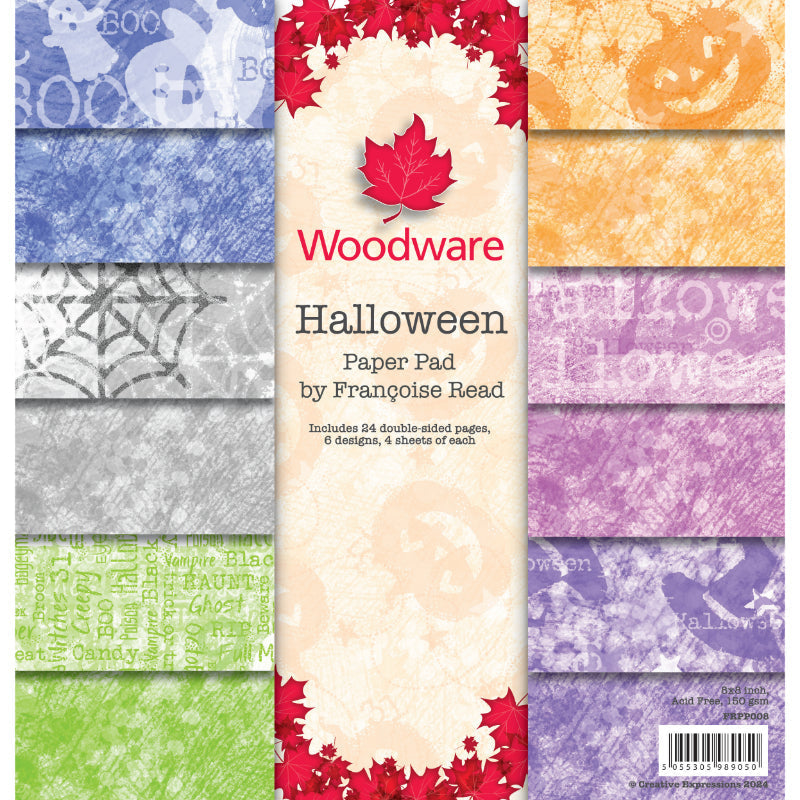 Woodware Francoise Read Halloween 8 in x 8 in Paper Pad — Ecstasy Crafts