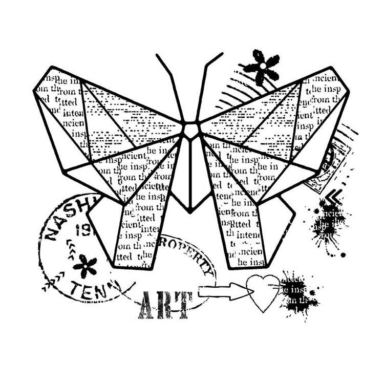 Woodware Clear Singles Papillon en papier