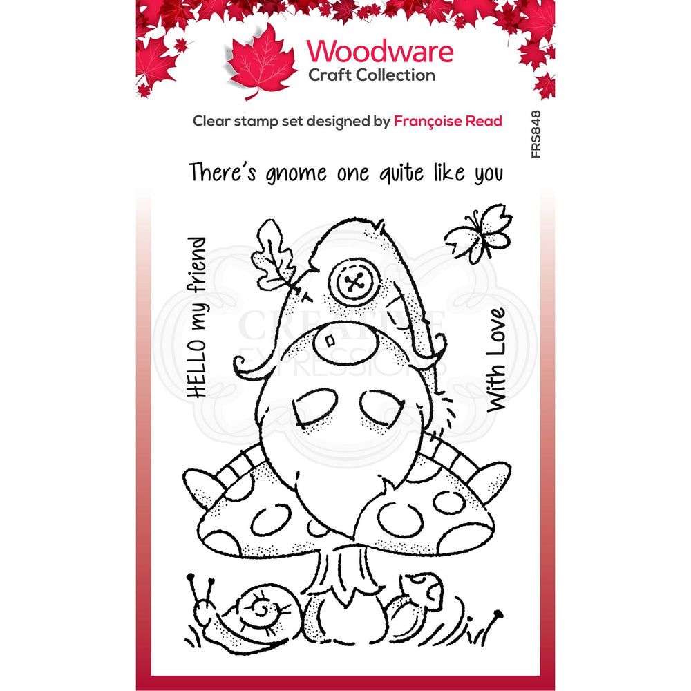 Tampon Woodware Clear Singles Forest Gnome 10,16 cm x 15,24 cm