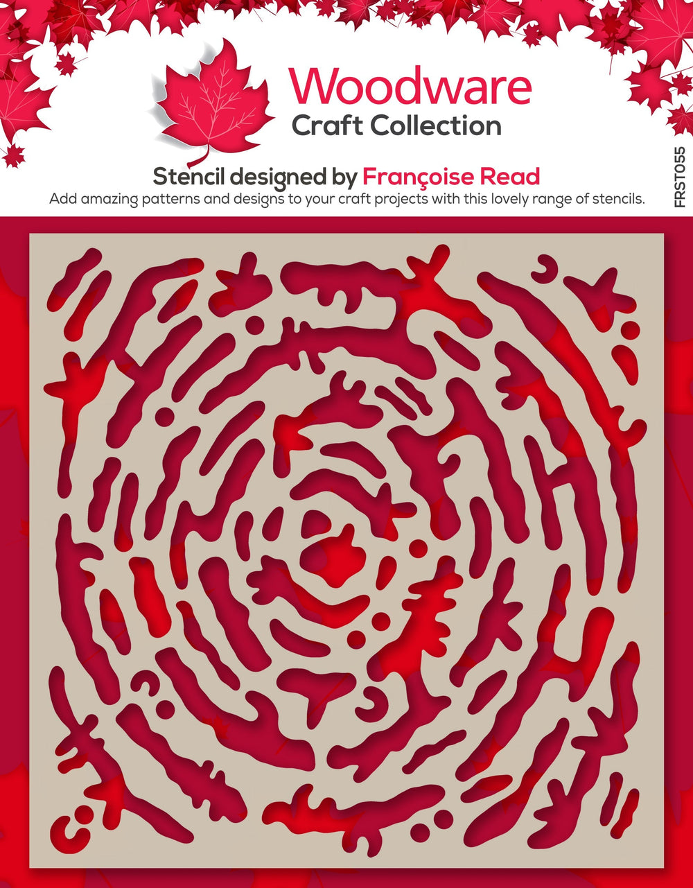 Pochoir Woodware Branches de corail 15 x 15 cm