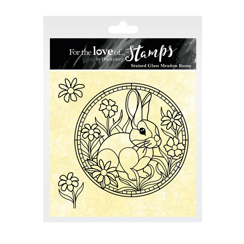 Pour l'amour des timbres - Lapin de prairie en vitrail