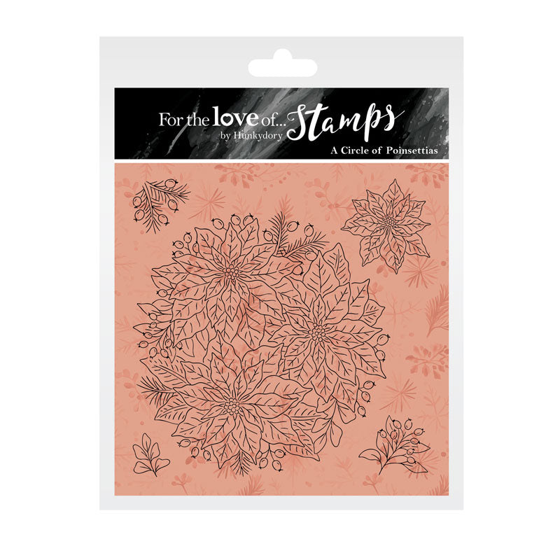Pour l'amour des timbres - Un cercle de poinsettias