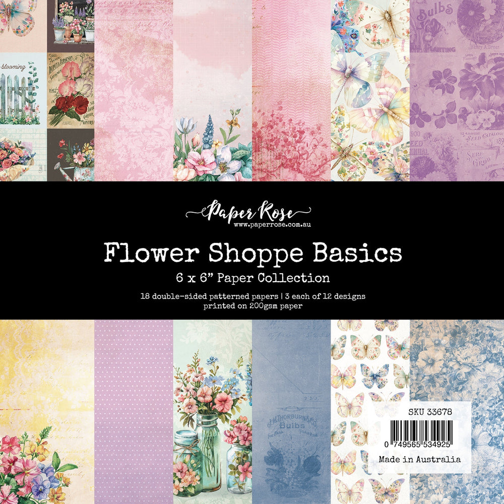Collection de papiers « Flower Shoppe Basics » 15x15 cm 33678