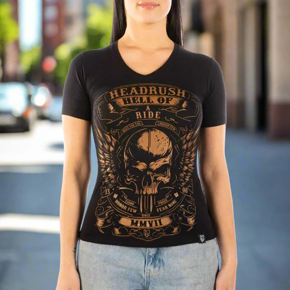 T-shirts Col en V Folie Vintage