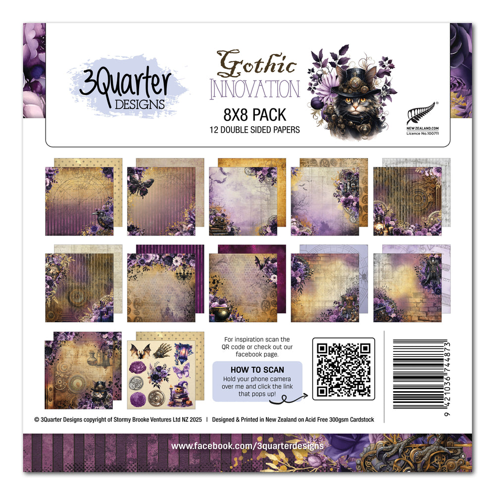 3Quarter Designs Gothic Innovation 8x8 Paper Pack