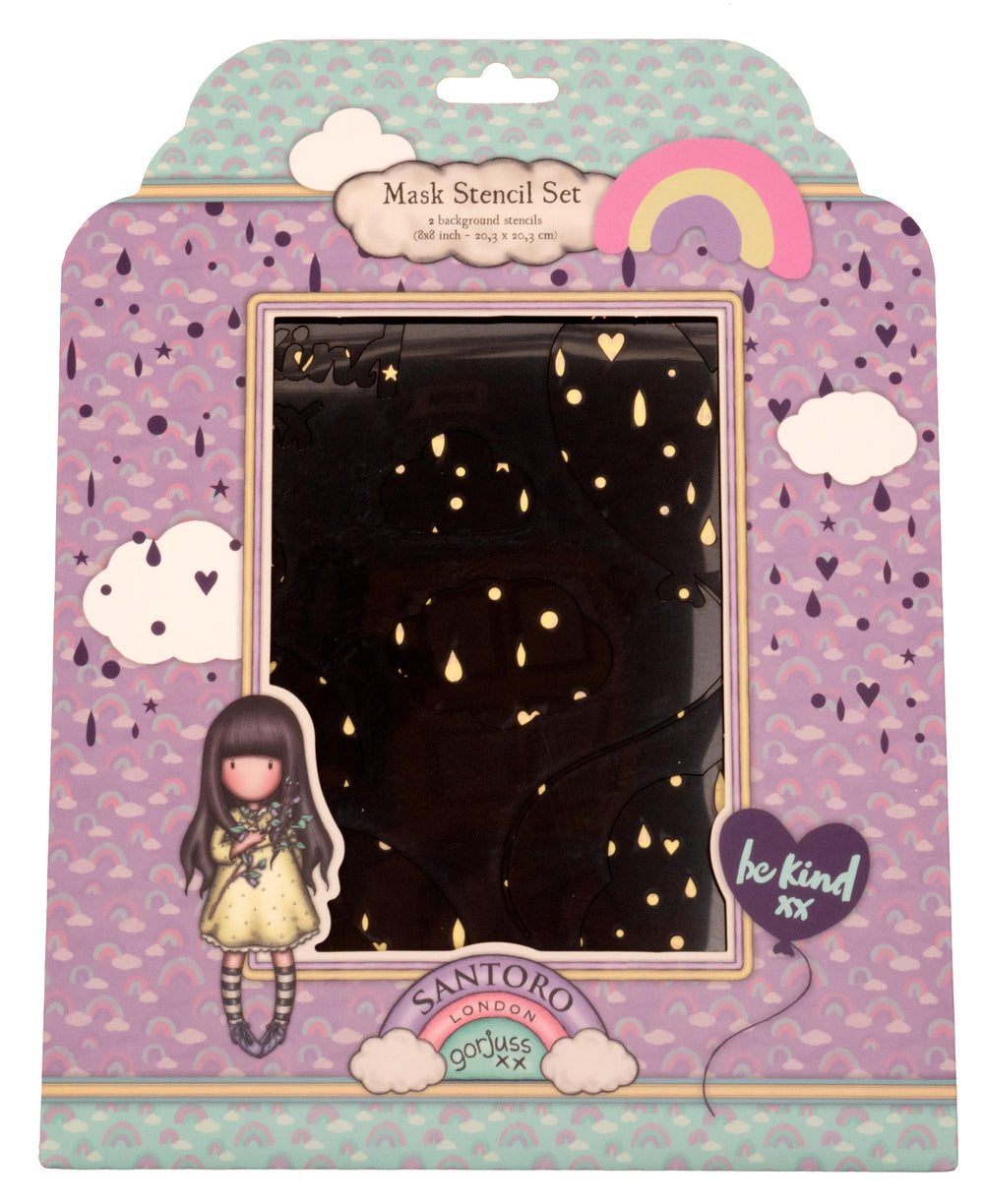 SAN Masque Gorjuss - Be Kind 2 motifs 203x203x2mm 2 pièces nr.251