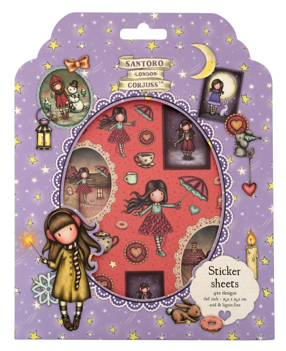 SAN Sticker Sheets 4x2 Designs Gorjuss Essentials 152x152x2mm 8 SH nr.14