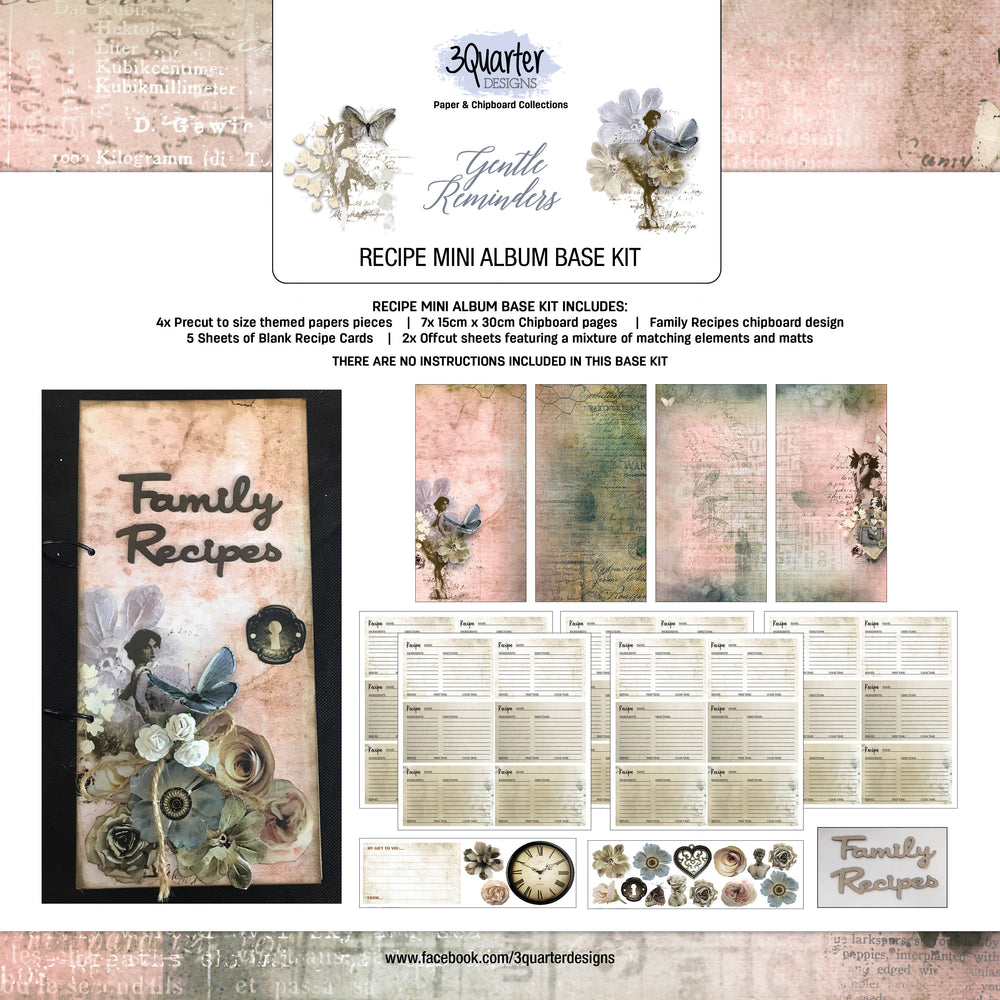 3Quarter Designs Gentle Reminders Mini Album Base Kit