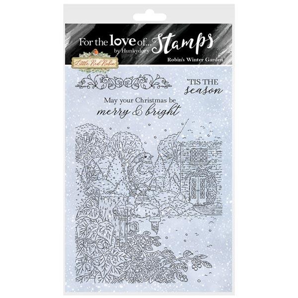 Pour l'amour des timbres - Lot de tampons A6 Le jardin d'hiver de Robin