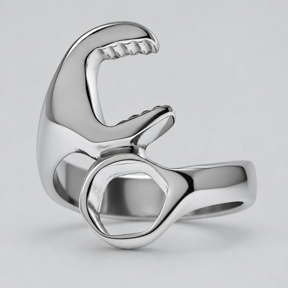 GoSteel Men's Biker Wrench Ring