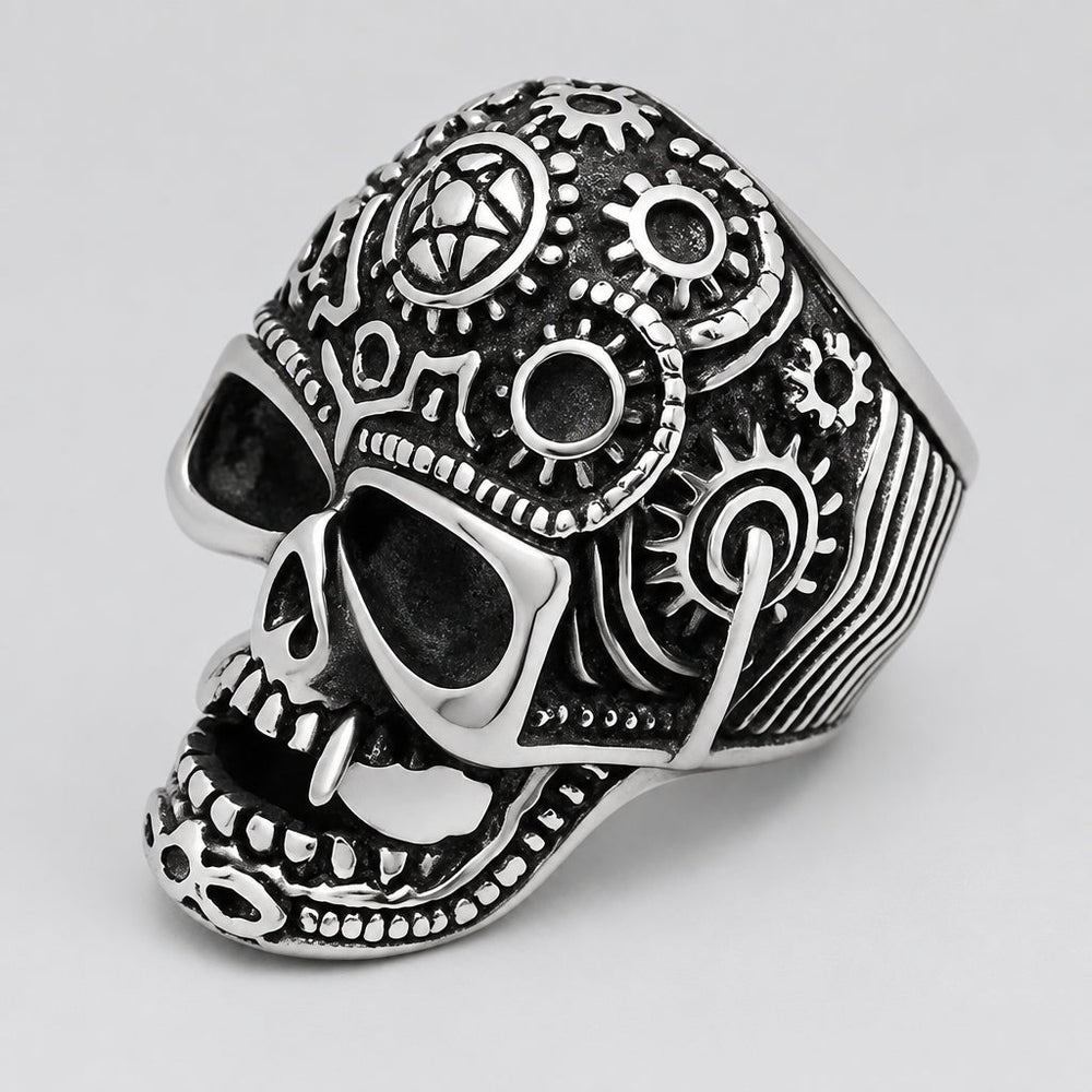 Bague Tête de Mort Gearhead GoSteel pour Homme