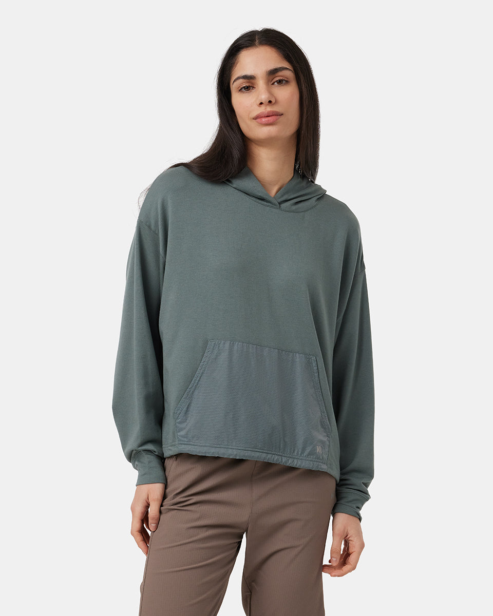 Sweat à capuche en tissu léger SoftTerry avec cordon élastique Bungie