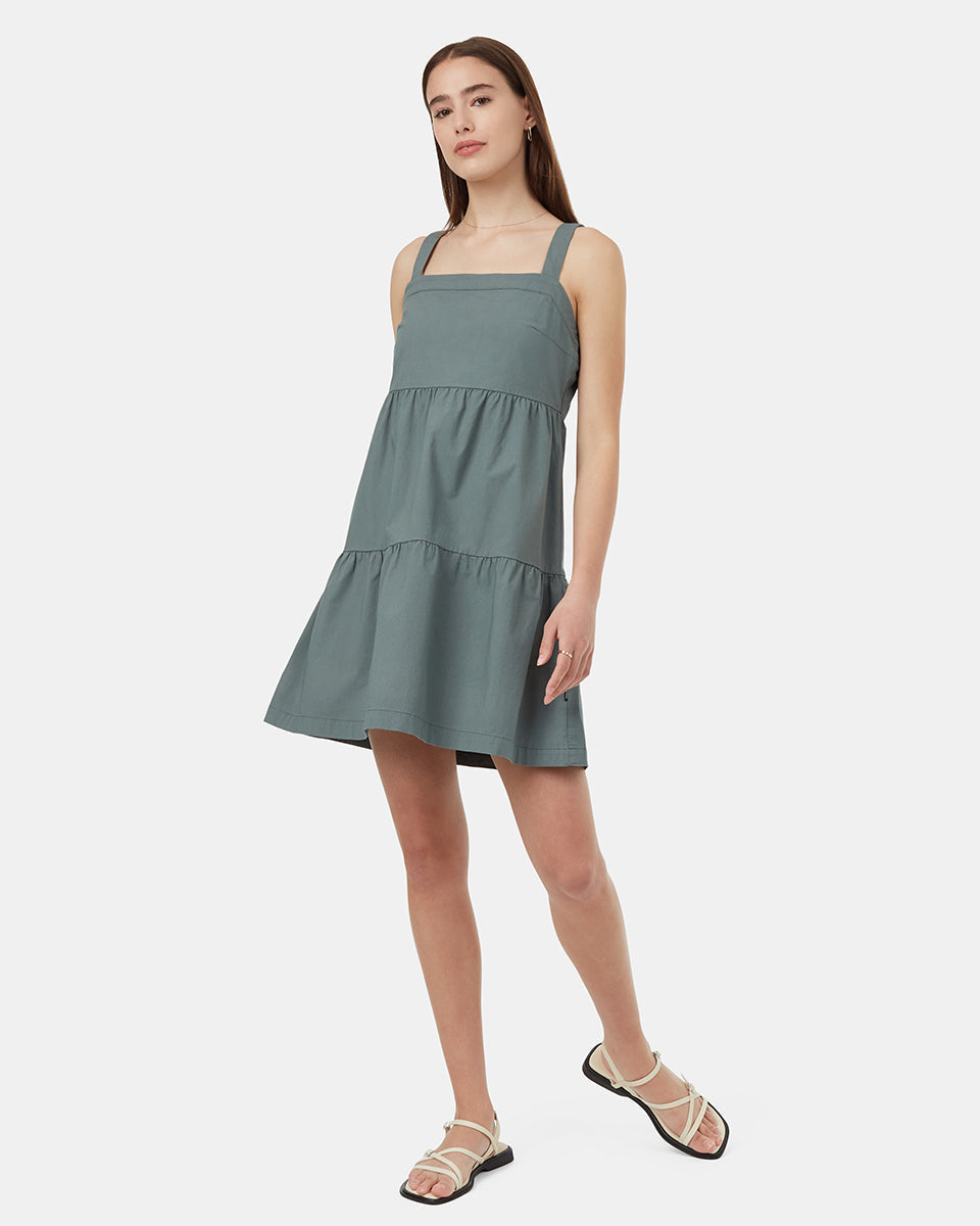 Robe éco-extensible en coton à plusieurs niveaux