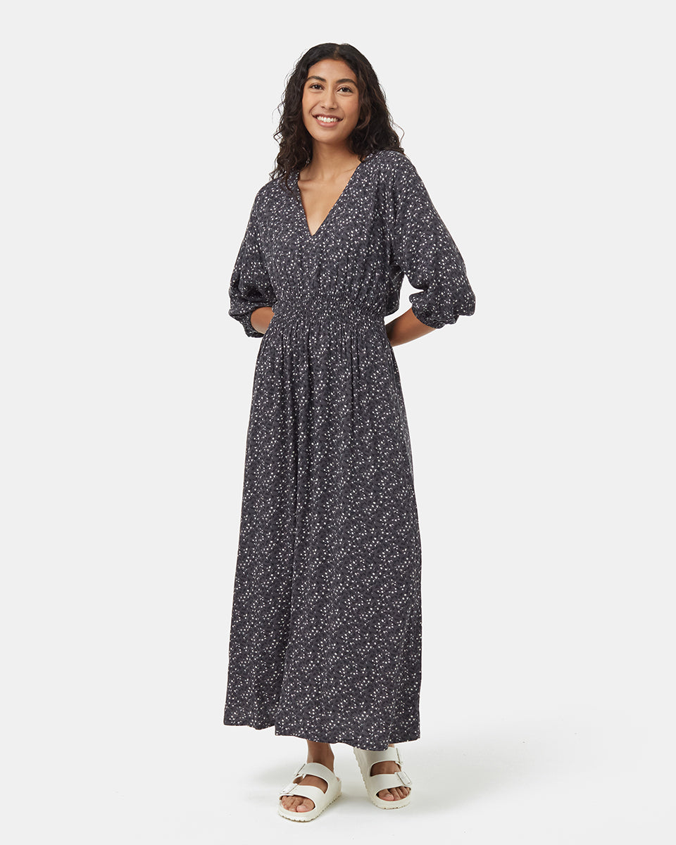 Robe longue en crêpe EcoWoven