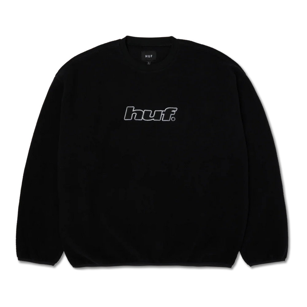 HUF 'H Dot' Polar Fleece Crewneck - Black