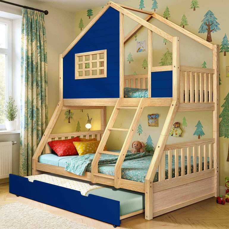 Lit superposé cabane pour enfants