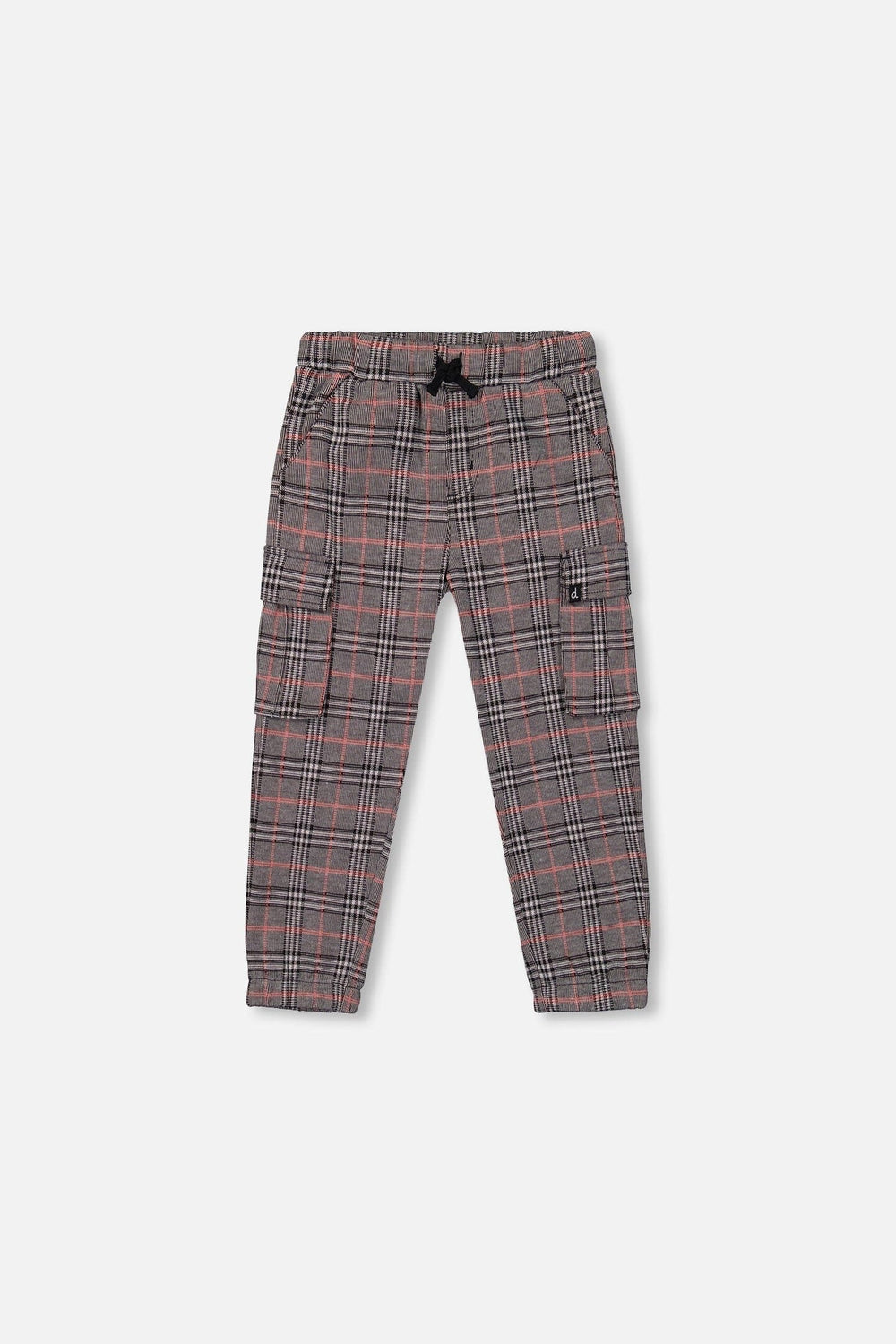 Plaid Cargo Pant Gray And Black