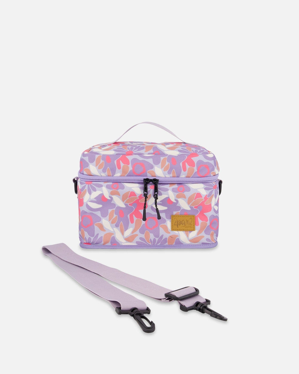Lunch Box Lilac Retro Flower Print — Deux par Deux
